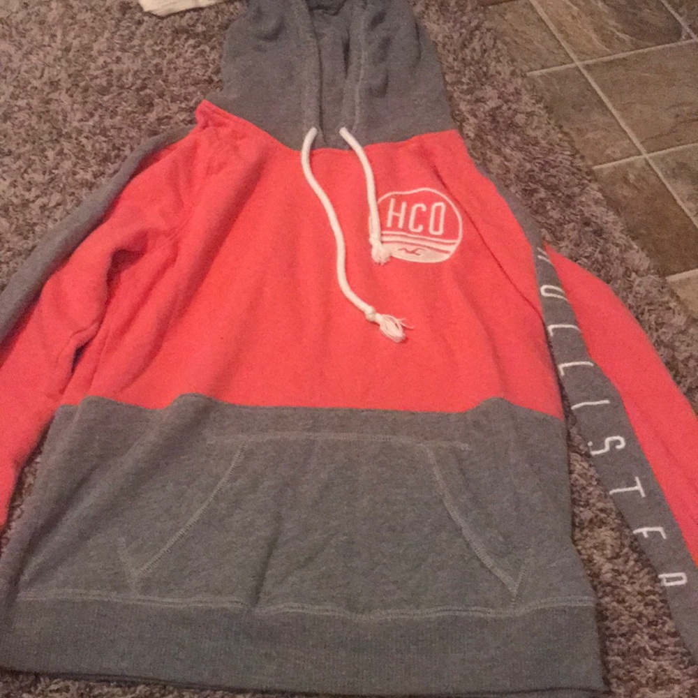 Hollister pink/grey sweatshirt